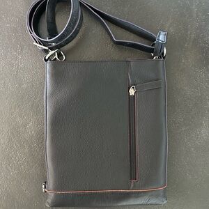 My Walit Black Leather Crossbody Bag